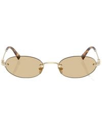 Miu Miu - Eyewear Oval Frame Sunglasses - Lyst