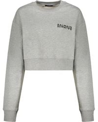 Balmain - Logo Crop Sweatshirt - Lyst