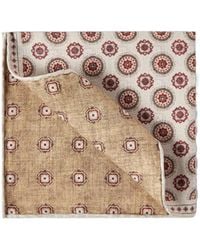 Brunello Cucinelli - Silk Pocket Square With Medallion Design - Lyst