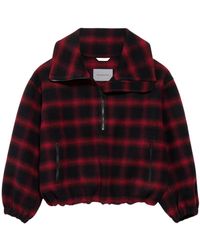 Balenciaga - Half Zip Checked Oversized Jacket - Lyst