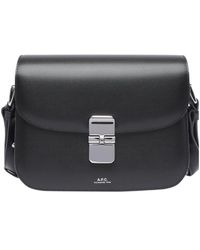 A.P.C. - Logo Printed Foldover Top Crossbody Bag - Lyst