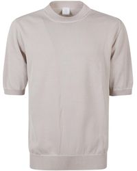 Eleventy - Short-Sleeved Crewneck Knitted Jumper - Lyst