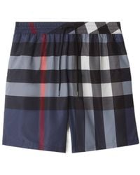 Burberry - Check Swim Shorts - Lyst