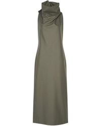 Issey Miyake - Zipped Sleeveless Hooded Dress - Lyst