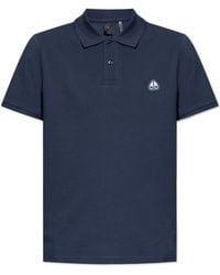Moose Knuckles - Logo Plaque Short-Sleeve Polo Shirt - Lyst