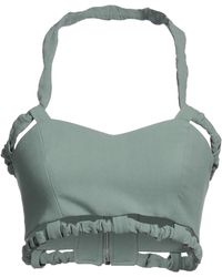 Ganni - Plain Colour Crop Top - Lyst