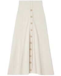 Zimmermann - Rebellion Elastic Waistband Midi Skirt - Lyst