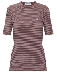 Jil Sander - Striped Logo-Embroidered T-Shirt - Lyst