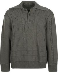 NAMACHEKO - Cable-Knit Polo-Collar Pullover - Lyst