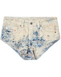 DIESEL - De-Jizz-Fsh1 Distressed Denim Shorts - Lyst