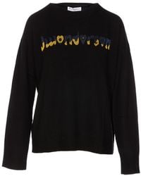 JW Anderson - Jw Anderson X Run Hany Logo Embellished Crewneck Jumper - Lyst