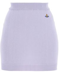 Vivienne Westwood - Orb Embroidered Mini Skirt - Lyst