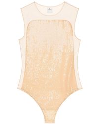 Courreges - Courrèges Illusion Sequins Sunshiel Bodysuit - Lyst