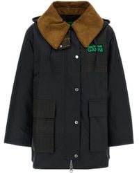 Barbour - X Ganni Waxed Duffle Coat - Lyst