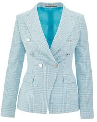 Tagliatore - Tweed Double-Breasted Blazer - Lyst