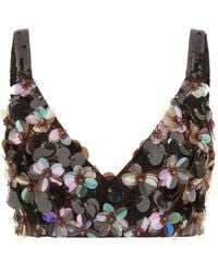 P.A.R.O.S.H. - Flower Embroidered Bra - Lyst