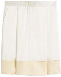 TOTEME - Totême Contrast Satin-Trim Skirt - Lyst