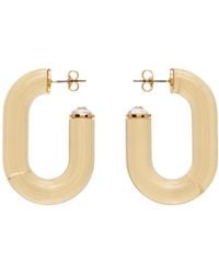 Rabanne - Crystal-Embellished Oval Hoop Earrings - Lyst
