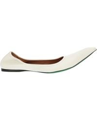 Marni - Leather Pointed-Toe Ballet Flats - Lyst