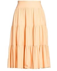 Chloé - Pleated Chiffon Midi Skirt - Lyst
