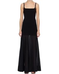St. Agni - Sheer Silk Circle Hem Maxi Dress - Lyst