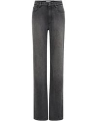 Marine Serre - Moon Laser Wash Denim High-Waist Flare Jeans - Lyst