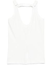 MM6 by Maison Margiela - Strap-Detailed Open-Back Tank Top - Lyst