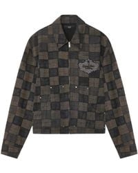Amiri - Checked Denim Jacket - Lyst