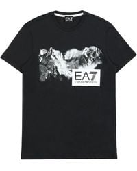 EA7 - Logo Printed T-Shirt - Lyst