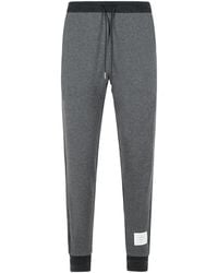 Thom Browne - Mid-Rise Jersey Track Trousers - Lyst