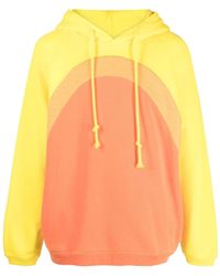 ERL - Knit-Panelled Drawstring Hoodie - Lyst