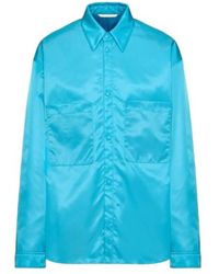 Valentino - Straight Hem Button-Up Shirt Jacket - Lyst