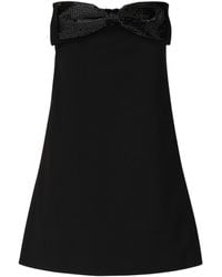 Self-Portrait - Crepe Bandeau Mini Dress - Lyst