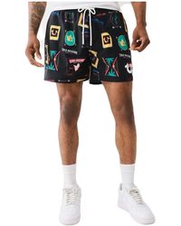TRUE RELIGION - Holiday Printed Beach Shorts - Lyst
