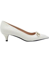 Gucci - Horsebit Detailed Pointed-Toe Pumps - Lyst
