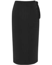 Saint Laurent - Tied Pencil Skirt - Lyst