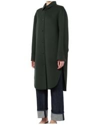 Max Mara - Long-Sleeve Button-Fastening Coat - Lyst