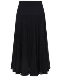 Ralph Lauren - Celia Pleated Midi Skirt - Lyst