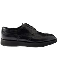 Prada - Leather Lace-Up Derby Shoes - Lyst