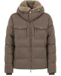 Moorer - Shearling-Collar Hooded Puffer Jacket - Lyst