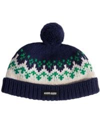 Miu Miu - Logo-Patch Beanie - Lyst