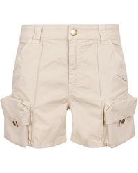 Pinko - Low-Waist Thigh-Length Cargo Shorts - Lyst
