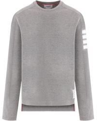 Thom Browne - Bar Striped Crewneck Sweatshirt - Lyst