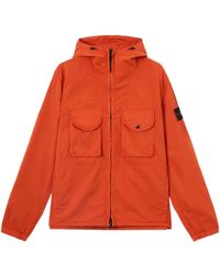 Stone Island - Comfort-Fit Hooded Zip-Up Overshirt With Chestpockets - Lyst