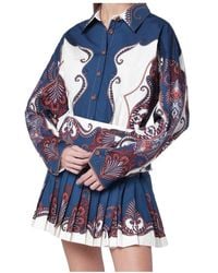FARM Rio - Paisley Print Balloon Sleeve Shirt - Lyst