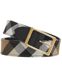 Burberry - Double-Sided Checked Belt - Lyst