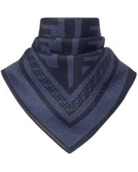 Fendi - Ff Printed Square Bandana - Lyst