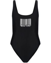Moschino - Logo Printed One-Piece Swimsuit - Lyst