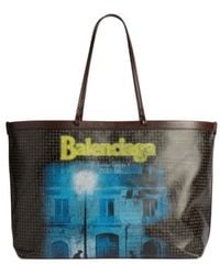 Balenciaga - Select Large Printed Tote Bag - Lyst