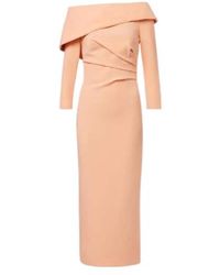Safiyaa - Off-The-Shoulder Crepe Midi Dress - Lyst